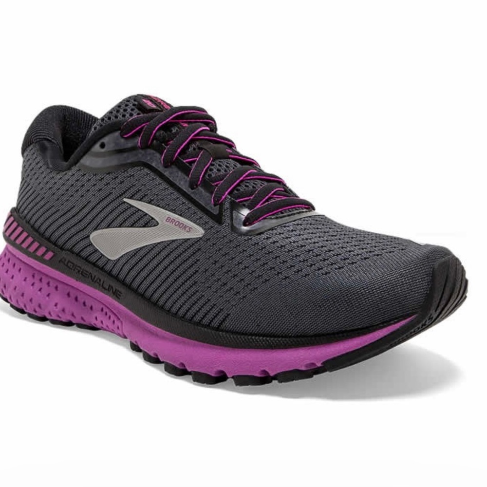 Brooks Adrenaline GTS20 Running Shoes Black Purple Womens Size 9.5